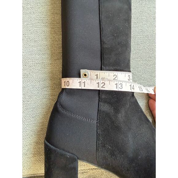 STUART WEITZMAN City Microstretch Suede Over-the-knee Boots Black Sz 10.5 - Picture 15 of 16
